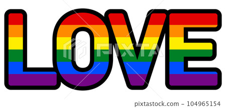 LOVE in rainbow colors 104965154