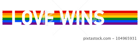 Rainbow color line & LOVE WINS Rainbow color line & LOVE WINS 104965931