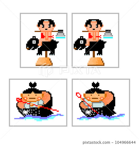 Pixel art old tale Kintaro Issunboshi Pixel art old tale Kintaro Issunboshi 104966644
