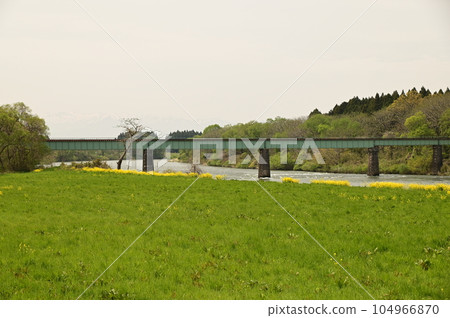 SL Ginga也運行過的JR釜石線北上河大橋 SL Ginga也運行過的JR釜石線北上河大橋 104966870