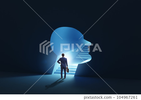 Businessman in split personality concept 104967261