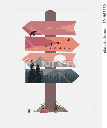 Beautiful and creative nature board design Beautiful and creative nature board design 104967280