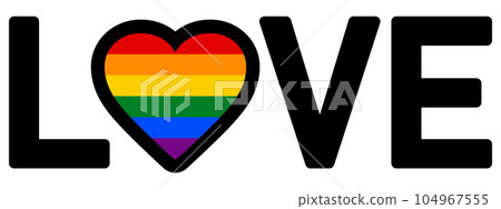 LOVE (Rainbow colored heart) LOVE (Rainbow colored heart) 104967555