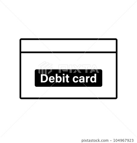 簡單的借記卡圖標。立即付款。向量。 簡單的借記卡圖標。立即付款。向量。 104967923