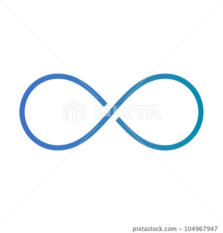 無窮大符號。無限或無限循環符號。向量。 104967947