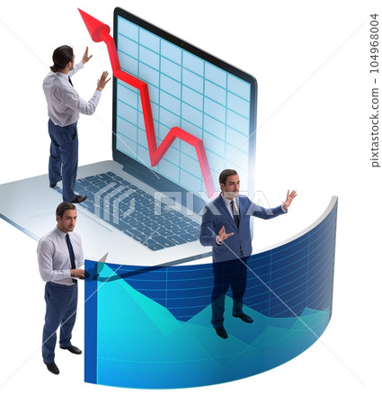 Trader working in technical visualization environment 104968004