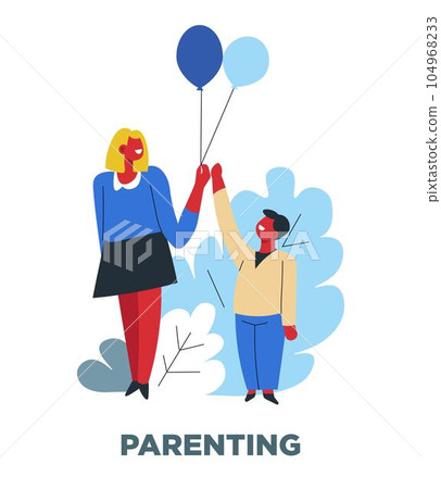 Human need, parenting and child upbringing, mother and son 104968233