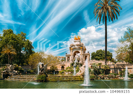 Barcelona, Spain. View Of Citadel Park In Sunny Day 104969155