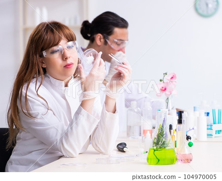 Two chemists working in the lab 104970005