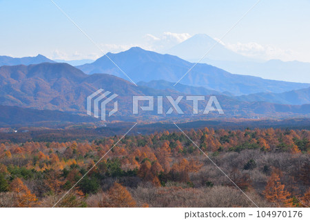 Autumn Kiyosato Plateau from Utsukushimori Observatory 104970176