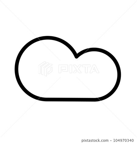 蓬鬆的雲形圖標。多雲天氣預報圖標。向量。 104970340