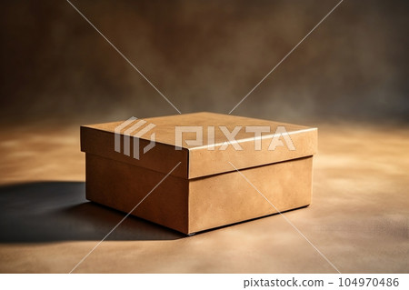 Cardboard box with lid. 104970486