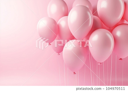 Round pink balloons. Place for text Round pink balloons. Place for text 104970511