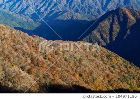 從西丹澤檜木堂丸看到的紅葉山面 104971180