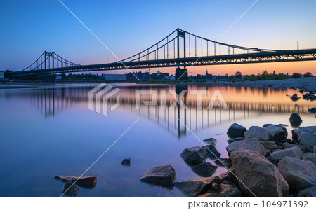 Krefeld Uerdingen Bridge, North Rhine Westphalia, Germany 104971392