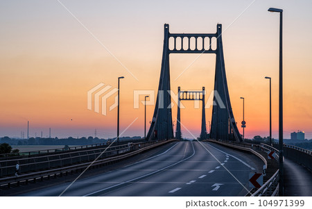 Krefeld Uerdingen Bridge, North Rhine Westphalia, Germany Krefeld Uerdingen Bridge, North Rhine Westphalia, Germany 104971399