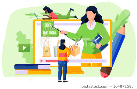 Online lesson of ecology. Video about the benefits of using natural household items. Environment Online lesson of ecology. Video about the benefits of using natural household items. Environment 104971593