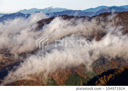 遠眺流雲群山以及八嶽山和富士山。 104971924