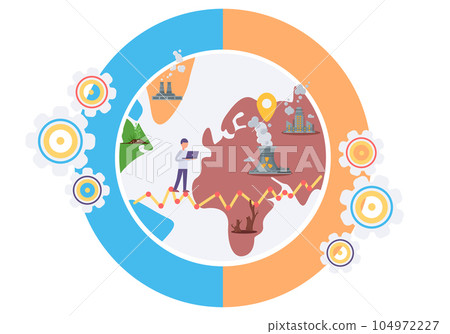 Global pollution problem. Influence of factories around the world. Impact of human activity Global pollution problem. Influence of factories around the world. Impact of human activity 104972227