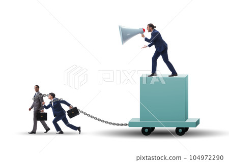 Concept of bossy autocratoc leadership 104972290