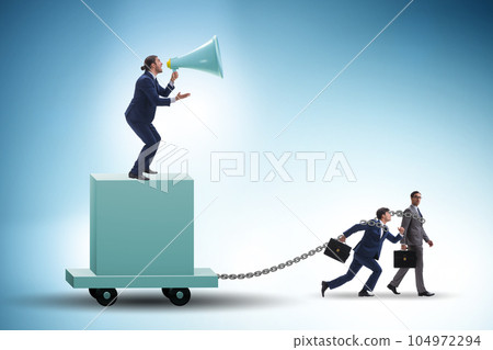 Concept of bossy autocratoc leadership 104972294