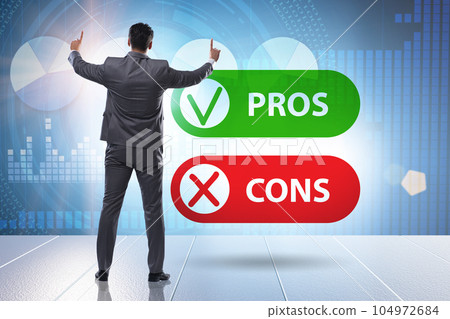 Concept of choosing pros and cons 104972684
