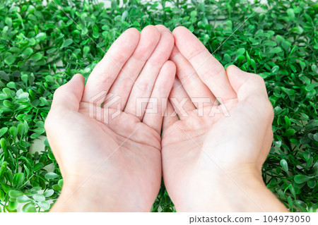 image of receiving with both hands 104973050