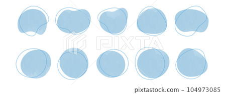 Cute abstract loose frame Water, drops, rain, blue frame Set of cute abstract Cute abstract loose frame Water, drops, rain, blue frame Set of cute abstract 104973085