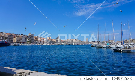Old Port in Marseille. Marseille is the second largest city of France. Old Port in Marseille. Marseille is the second largest city of France. 104973588