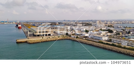 La Goulette cruise port and terminal at La Goulette, Tunisia 104973651