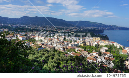 Panoramic view of Sorrento, the Amalfi Coast, Italy 104973765