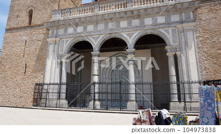 Cathedral Santa Maria Nuova of Monreale near Palermo in Sicily Italy. 104973838