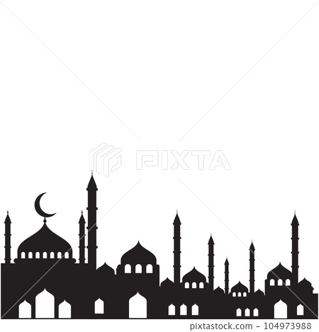 Muslim abstract greeting banners. Islamic icon 104973988