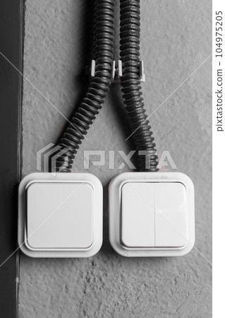 Light switch toggle power press button energy off electricity turn electric wall Light switch toggle power press button energy off electricity turn electric wall 104975205