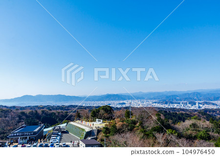 [靜岡的風景] 從日本平看到的景色（靜岡市中心方向） 104976450