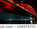 Illuminated Kobe Ohashi Bridge at night Illuminated Kobe Ohashi Bridge at night 104976541