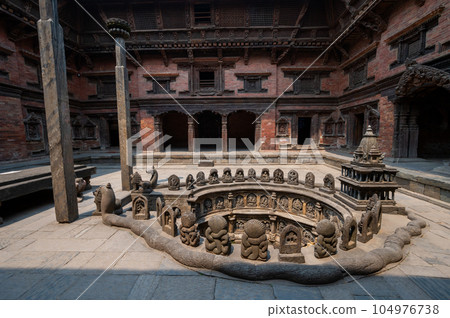 A landscape around Patan Durbar Square, Kathmandu Valley, Nepal. 104976738