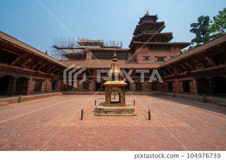 A landscape around Patan Durbar Square, Kathmandu Valley, Nepal. A landscape around Patan Durbar Square, Kathmandu Valley, Nepal. 104976739
