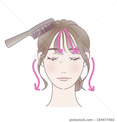 Woman setting hair Woman setting hair 104977988