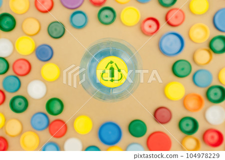 Separate garbage PET recycle plastic bottle caps recycling bottles icon recycle symbol packaging icon. Bottle cap separate waste sorting plastic cap sorting PET plastic garbage sorting used PET waste Separate garbage PET recycle plastic bottle caps recycling bottles icon recycle symbol packaging icon. Bottle cap separate waste sorting plastic cap sorting PET plastic garbage sorting used PET waste 104978229