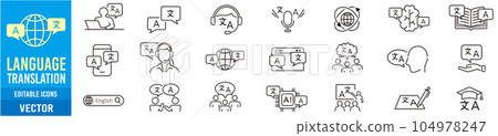 Language translation icon Language translation icon 104978247
