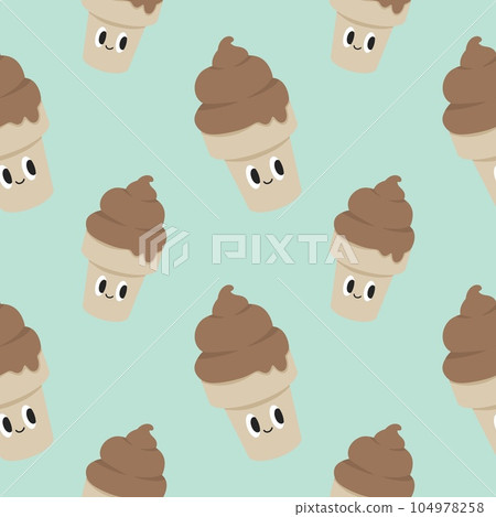 ice cream cute cartoon pattern ice cream cute cartoon pattern 104978258