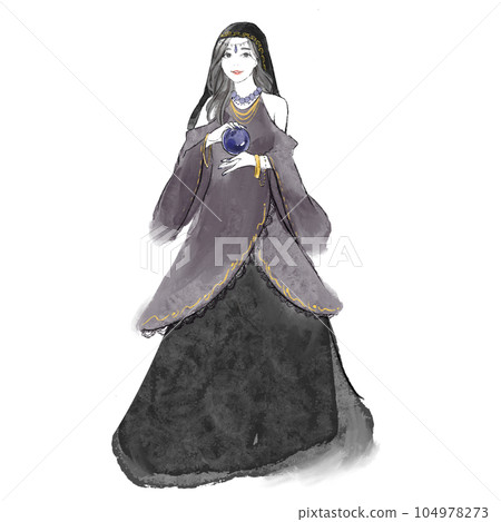 女算命師站立圖片 104978273