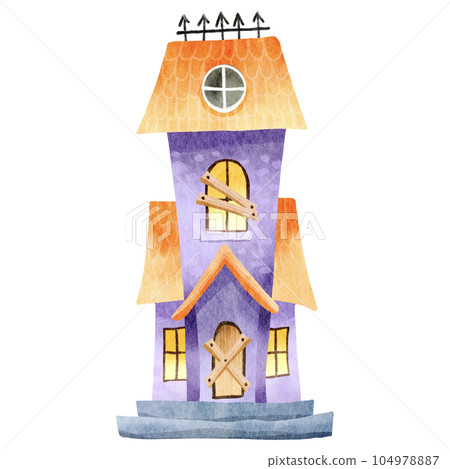 Haunted House Watercolor-2 Haunted House Watercolor-2 104978887