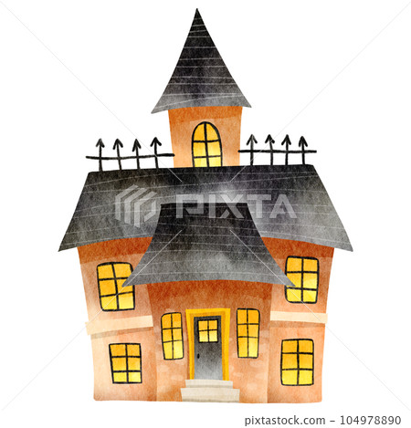 Haunted House Watercolor-8 Haunted House Watercolor-8 104978890