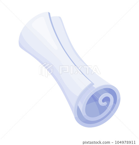Illustration of cardboard rolled up Illustration of cardboard rolled up 104978911