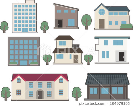 cute building illustration 104979305