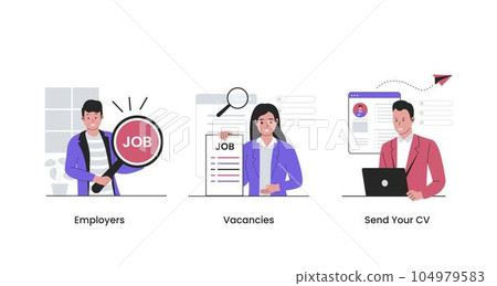 Flat design of people apply for a job Flat design of people apply for a job 104979583