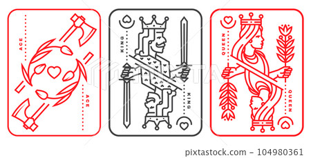 Playing cards jack queen king ace and joker Vector Image