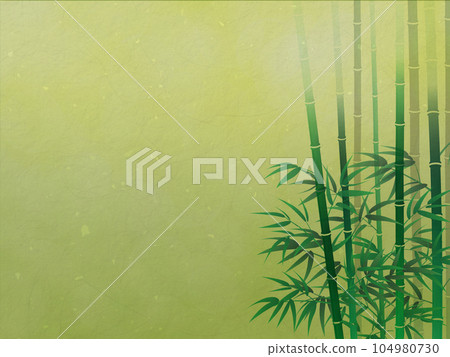 Landscape with bamboo leaves and shadows 104980730